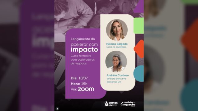 Convite para Aceleradoras: Participe do Lançamento do Curso Acelerar com Impacto