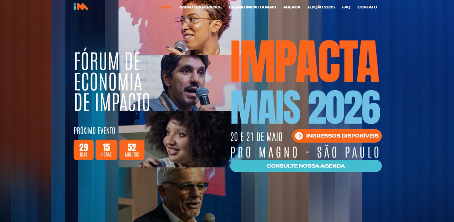 Impacta Mais 2026: São Paulo recebe o maior fórum de economia de impacto do Brasil em maio